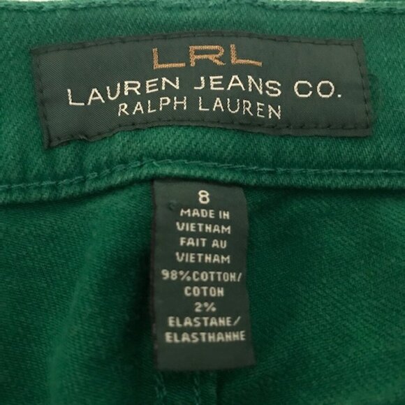 LRL Ralph Lauren Women's Slimming Modern Straight Ankle Jeans Green Size 8 - Picture 6 of 9